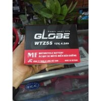 Bình thấp ắc quy xe máy Globe 12V, 4.2Ah dành cho xe RS, WS110, ABLE đời 110 Đại lý phụ tùng xe máy Chiều Loan