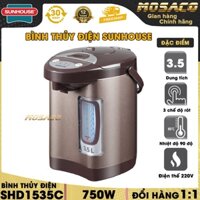 Bình thủy điện 3.5L Sunhouse SHD1535C cafe