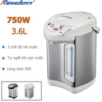 Bình thủy điện 3.6L Ladomax HA-1636 thiết kế 3 lớp giữ ấm, ruột bình inox 304, có 3 chế độ rót - Hàng chính hãng - Màu Xám