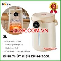 Bình thuỷ điện 3L inox 316 Bear EWB-5H30C60 / ZDH-H30G1