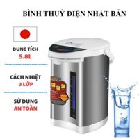 Bình Thủy Điện Nhật Bản Chính Hãng TSJ , Ấm Siêu Tốc Công Suất 750W, Dung Tích 5.8L