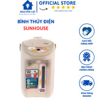 Bình thủy điện Sunhouse SH1530 (3 lít) hàng chính hãng bảo hành 12 tháng, thân bình 2 lớp giữ ấm tốt không lo bị bỏng