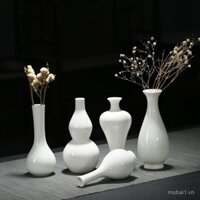 Bình thủy ngọc Quan Âm, bình sứ trắng, bình gốm sứ, Bình lọc nước, bình nhỏ, đồ trang trí phòng khách đơn giản