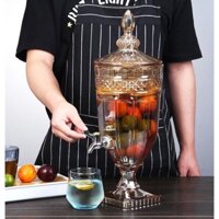 Bình Thuỷ Tinh 3 lít có vòi , Bình thuỷ tinh đựng nước 3 lít Huydecor