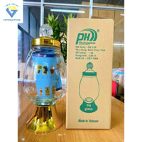 Bình thủy tinh 3.95 lít / hũ sâm .95L bình sâm thủy tinh phú hòa chân đế vang trọng