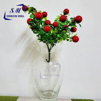 Bình thủy tinh cắm bông miệng bèo cao 23cm / Bình bông cắm hoa thủy tinh thân to / bình nuôi cá B21