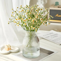 Bình thủy tinh cắm hoa trang trí đế bằng, bình cắm hoa trang trí nhà cửa Lặng Decor  BTT23 M25