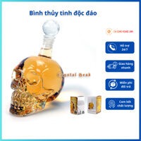 Bình thủy tinh cao cấp hình đầu lâu - Dung tích 125/350/550/1000ml