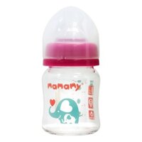 Bình thủy tinh chống sặc và đầy hơi Mamamy 120ml