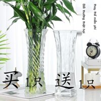 ♠Bình Thủy Tinh Dày Phòng Khách Cắm Hoa Thủy Canh Tre Lily Bình Châu Âu Lớn Trong Suốt Tàu Hoa