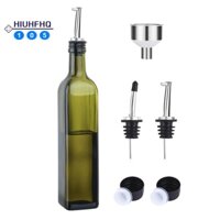 Bình Thủy Tinh Đựng Dầu Ô Liu / Giấm 500Ml Có Vòi Rót Và Phễu Rót Tiện Dụng