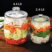 Bình thủy tinh muối dưa cà, rau củ ( Vại thủy tinh) cỡ nhỏ
