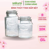 Bình thủy tinh nắp bật Hàng nhập khẩu Nhật Bản