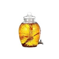 Bình thủy tinh ngâm rượu 10L có van vòi - Hình chum bầu rồng phượng