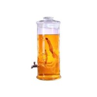 Bình thủy tinh ngâm rượu 10L có van vòi - Hình trụ 2 rồng