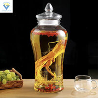 Bình Thủy Tinh Ngâm Rươu Sâm Cao Ly 6 lít có van hoặc không van