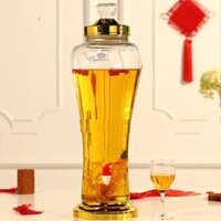 Bình Thuỷ Tinh Ngâm  Rượu Sâm, Đinh Lăng, Hoa quả, đông trùng... 8 Lit Có Vòi
