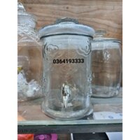 Bình Thủy Tinh Trụ Rồng 5 Lít CÓ VÒI
