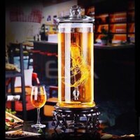 Bình thủy tinh trụ trơn có vòi 10 Lit