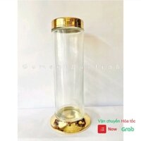Bình thủy tinh Việt Nam cao cấp dáng trụ ống ngâm rượu, nhân sâm, saffron 1.8 lít