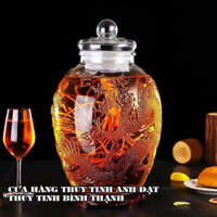 Bình thủy tinh Việt Nam Chum Long Phụng 10L ngâm rượu sâm, Đông trùng hạ thảo, Nấm linh chi [ RẺ VÔ ĐỊCH]