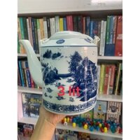 Bình tích trà/ ấm tích/ ấm trà gốm sứ Bát Tràng/ ấm tích ủ chè xanh/ Gốm sứ cổ xưa - 3 lít