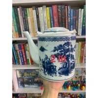 Bình tích trà/ ấm tích/ ấm trà gốm sứ Bát Tràng/ ấm tích ủ chè xanh/ Gốm sứ cổ xưa - 2 lít