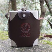 Bình tông inox cccp dung tích 1.25L dày 0.6Ly kèm bao da