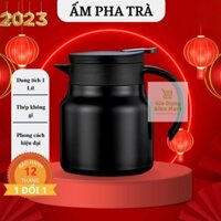 Bình trà giữ nhiệt có lưới lọc trà lõi inox 316 dung tích 1 lít - Phích nước nóng , Ấm Pha Trà Giữ Nhiệt - Bibo Mart