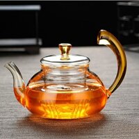 Bình Trà Thủy Tinh Chịu Nhiệt, Có Lõi Quai Lửng - Mẫu Mới 2021