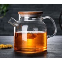 Bình trà thủy tinh nắp gỗ sang trọng 700ml