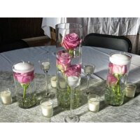Bình trang trí thủy tinh trồng cây ,Để Nến