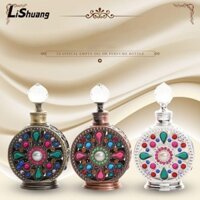 Bình trữ tinh dầu LISHUANG, Hộp đựng nước hoa Dubai 12ML, Bình thủy tinh dày đặc tỏa sáng đặc biệt nóng bỏng dành cho bé gái