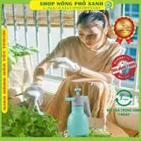 Bình tưới cây 2 lít nhựa cao cấp béc phun điều chỉnh được, tưới cây văn phòng, cây nhỏ bonsai, sen đá mini cầm tay - BÌNH 2 LÍT XANH NGỌC