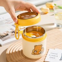 Bình ủ cháo hộp canh giữ nhiệt inox 304 dung tích 450ml Mim Mim Store HOPCANHGAU1416