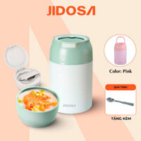 Bình Ủ Cháo Inox 316 JIDOSA JD3870 - Hộp Giữ Nhiệt Lâu Dung Tích 850ml Kèm Muỗng Gấp Gọn