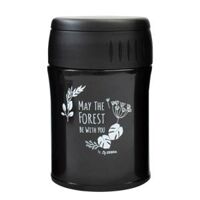 Bình ủ giữ nhiệt Inox 380ml kèm muỗng gập - Forest Collection - 152401 - Đen