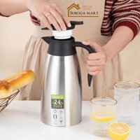 BÌNH Ủ INOX 304 DUNG TÍCH 2 LÍT GIỮ NHIỆT 24H, BÌNH NƯỚC GIỮ NHIỆT 2 LÍT INOX 304 EUROPAN, BÌNH Ủ TRÀ, ẤM Ủ, PHÍCH GIỮ N