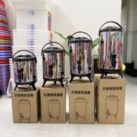 Bình ủ trà giữ nhiệt 6L 8L 10L 12L  loại 1 xịn, Bình nước giữ nhiệt inox 304 có vòi chuyên dụng pha trà cao cấp