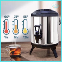 Bình ủ trà giữ nhiệt 6L 8L 10L 12L loại 1 xịn, bình nước giữ nhiệt inox 304 có vòi chuyên dụng pha trà cao cấp