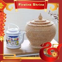 Bình ủ trà giữ nhiệt dung tích 1,6l giành nhựa giả mây dùng hãm chè FREESHIP BA ĐÌNH-HN