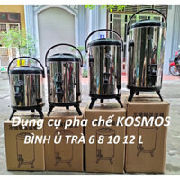 Bình ủ trà giữ nhiệt nóng lạnh dung tích 6 8 10 12 Lít chất liệu inox 201 sáng bóng đẹp