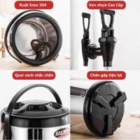 Bình Ủ Trà Sữa 12 Lít, Bình Giữ Nhiệt, Bình Giữ Nước Nóng Lạnh inox 304 cao cấp loại 6L, 8L, 10L, 12L