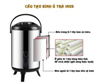 Bình ủ trà sữa  cà phê 10L