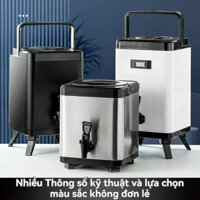 bình ủ trà,Bình trà sữa vuông inox 304 Thùng đựng trà nóng lạnh cách nhiệt bằng thép Với màn hình hiển thị nhiệt độ