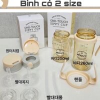 Bình uống nước cao cấp ONE TOUCH 200ml, 260ml Bluemama chính hãng Hàn Quốc "Bình tập uống nước chống sặc cho bé TỔNG