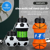 Bình uống nước có ống hút thể thao tập gym, chạy bộ, đá bóng,bóng rổ, đạp xe gấp gọn tiện lợi không mùi an toàn