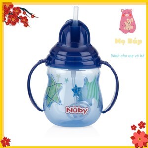 Bình uống nước Nuby mỏ vịt silicon 2 tay cầm 270ml