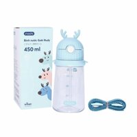Bình uống nước ống hút có dây đeo Goki Rudy 450ml
