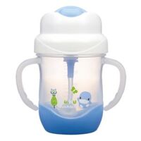 Bình uống nước ống hút có tay cầm Kuku (KU5472, 200ml Xanh)